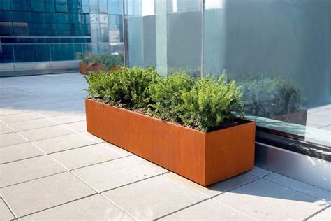 corten steel planter boxes for sale|extra large corten steel planters.